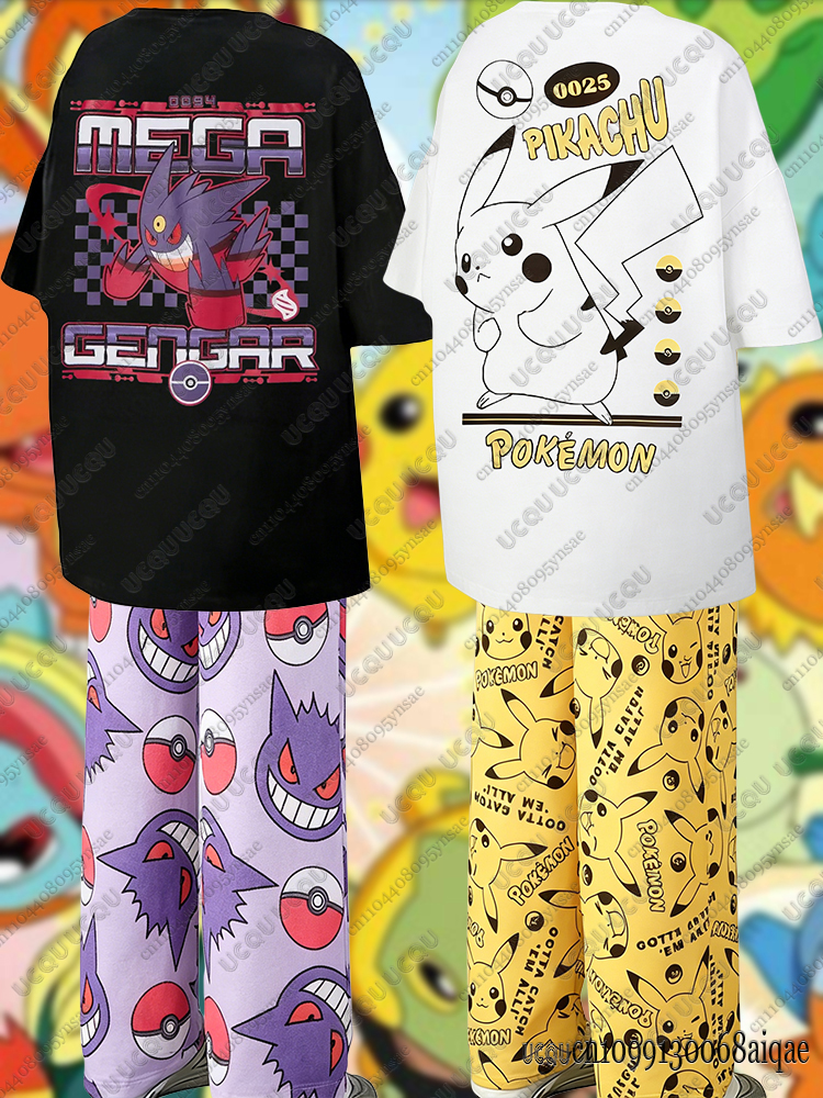 2026 Anime Pikachu&Gengar Summ - Women'S Fashion Trousers incelemesi ve fiyatı