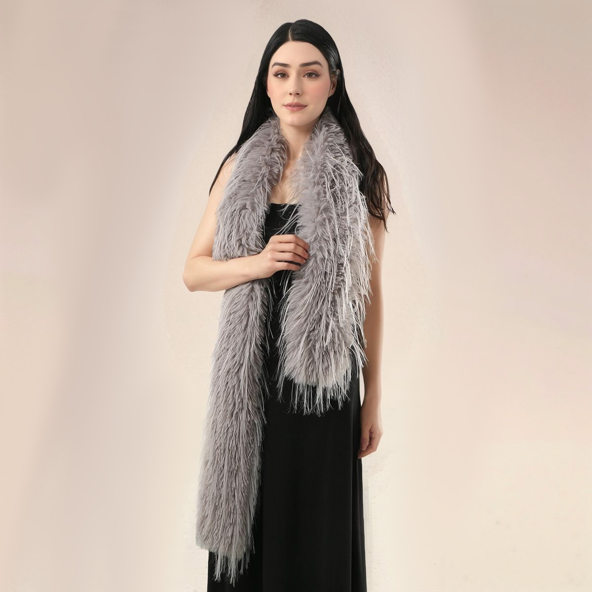 Women Faux Rabbit Fur Long Sca - Women'S Fashion Long Coat incelemesi ve fiyatı