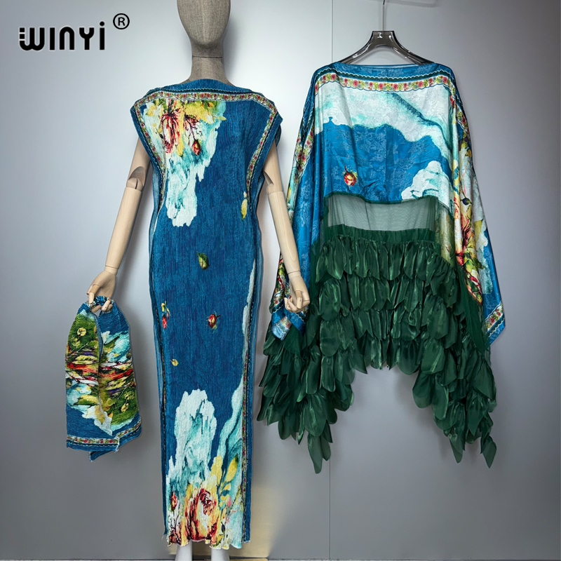 WINYI Boho beach Pleated slim  - Women'S Fashion Long Coat incelemesi ve fiyatı